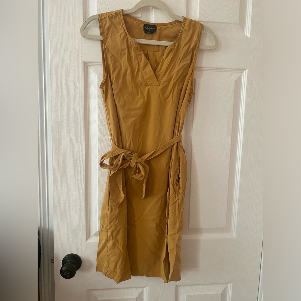 Nicole Miller Mustard Midi Dress